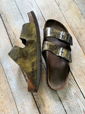 BIRKENSTOCK Arizona Soft Footbed - Milky Way Gold Birko-Flor Size 37
